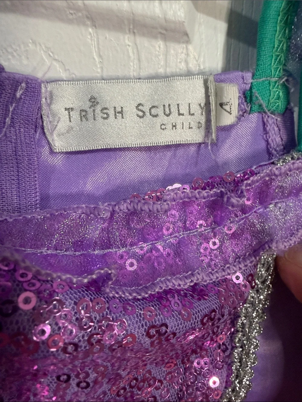 Girls size 4 Mermaid Costume dress Purple & Green Trish Scully sz4